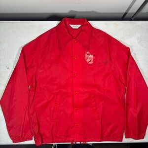 Vintage Bo-Jac Oklahoma Sooners OU Coaches Jacket Red Medium Snap Front